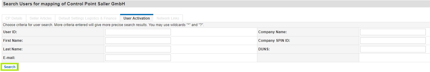 CP user activation search EN